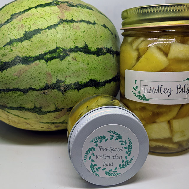 Picture of Pickled Thai-Spiced Watermelon Rind Pickles by Twidley Bits